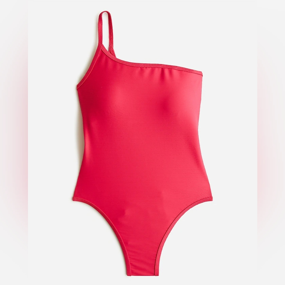 J Crew Ribbed one-strap one-piece bathing suit Size 0 NWT